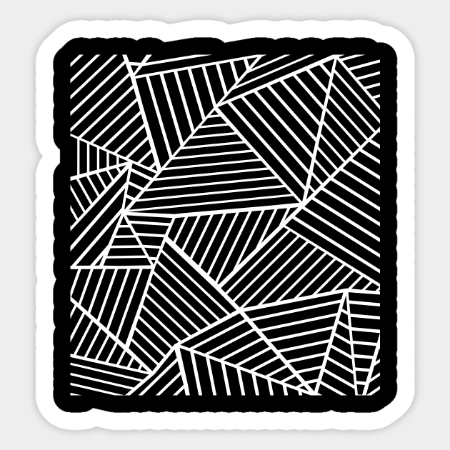 AB Lines Zoom Black Sticker by Emeline